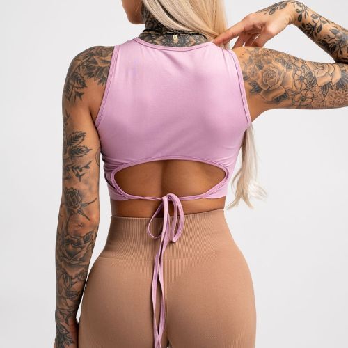 Women's workout top Gym Glamour Tied Pink 442