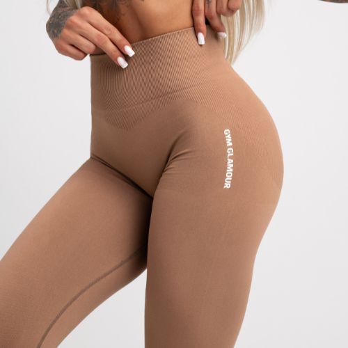 Women's training leggings Gym Glamour Compress Cappuccino 452