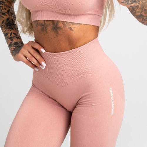 Women's training leggings Gym Glamour Compress Rose Tan 454