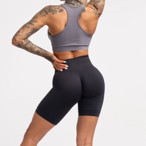 Women's training shorts Gym Glamour Flexible Anthracite 435
