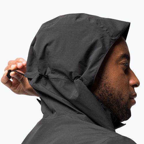 Jack Wolfskin men's Mainkai rain jacket black 1115761