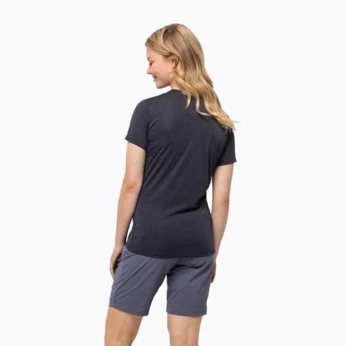 Women's trekking t-shirt Jack Wolfskin Crosstrail Graphic grey 1807213