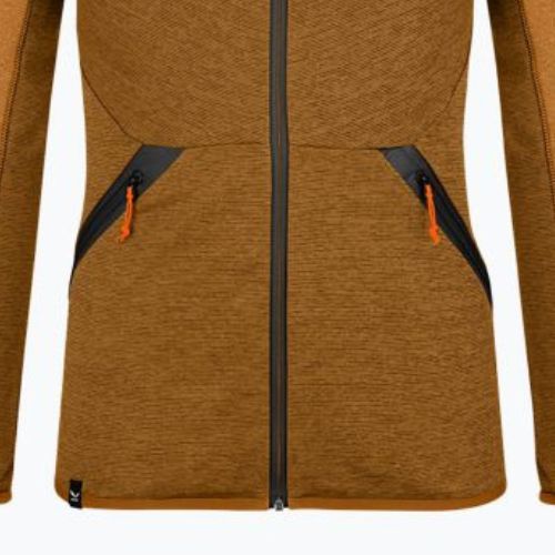 Salewa men's fleece sweatshirt Puez Melange PL FZ Hoody brown 00-0000027386