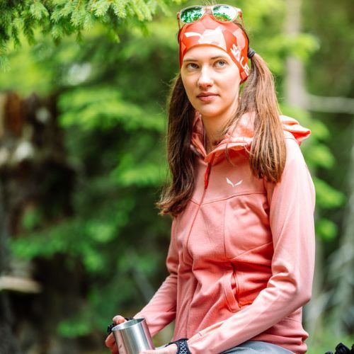 Salewa Puez Hybrid PL FZ Hoody women's fleece sweatshirt light pink 00-0000027389