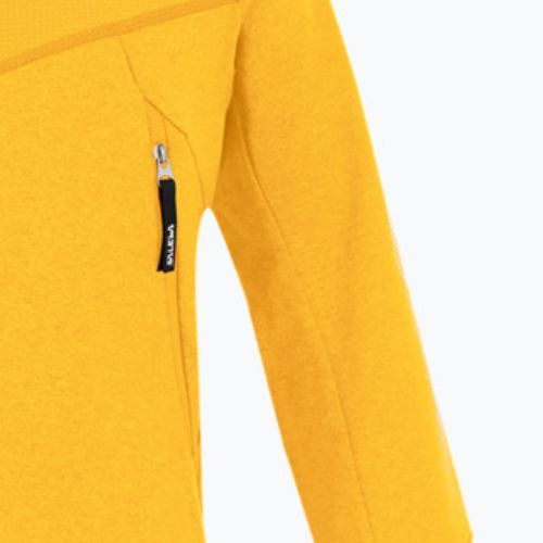 Salewa children's fleece sweatshirt Agner Melange PL FZ Hoody yellow 00-0000027768