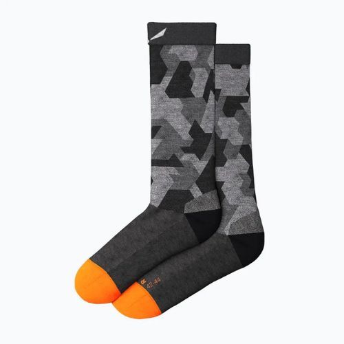 Men's trekking socks Salewa Pedroc Camo AM Crew black-grey 00-0000069039