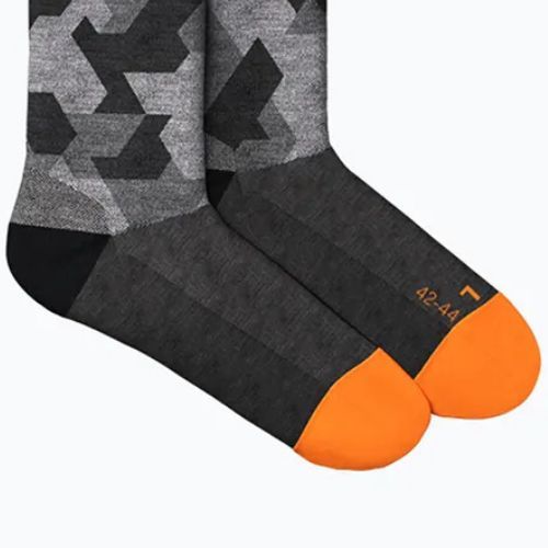 Men's trekking socks Salewa Pedroc Camo AM Crew black-grey 00-0000069039