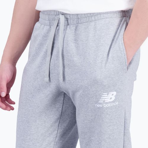 New Balance Essentials Stacked Logo French grey men's training trousers MP31539AG