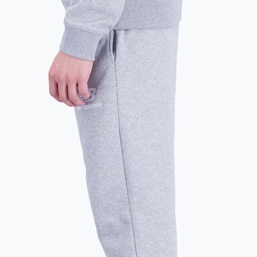 New Balance Essentials Stacked Logo French grey men's training trousers MP31539AG
