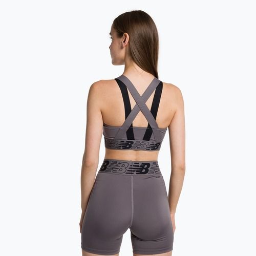 New Balance Relentless Crop grey fitness bra WB31175ZNC