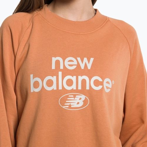 Women's training sweatshirt New Balance Essentials Reimagined Archive French Terry Crewneck brown WT31508SEI