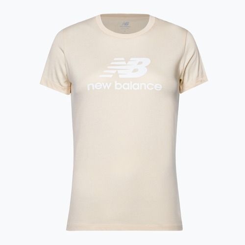 Women's New Balance Essentials Stacked Logo Co beige T-shirt WT31546TCM
