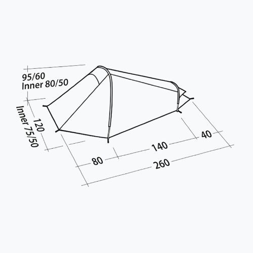 Easy Camp Geminga 100 Compact 1-person trekking tent grey-green 120446