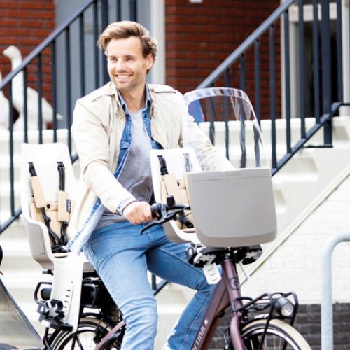 Bobike Exclusive Maxi Plus rear rack bike seat beige 8011200024