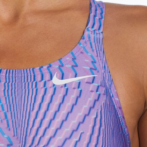 Nike Hydrastrong Multi Print Fastback women's one-piece swimsuit purple NESSD011-660