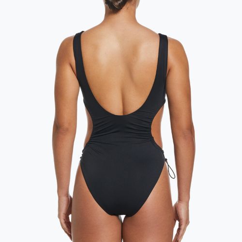 Nike Wild women's one-piece swimsuit black and white NESSD255-001