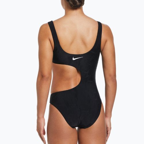 Women's one-piece swimsuit Nike Block Texture black NESSD288-001