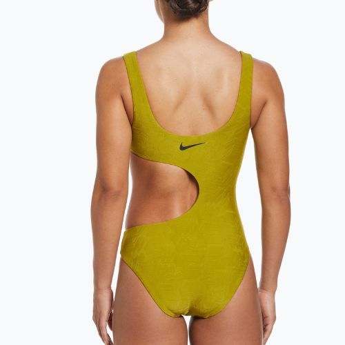 Women's one-piece swimsuit Nike Block Texture gold NESSD288-314