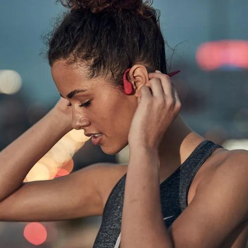 Shokz OpenRun wireless headphones red S803RD