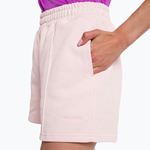 Women's New Balance Athletics Nature State French Terry training shorts pink WS23552WAN