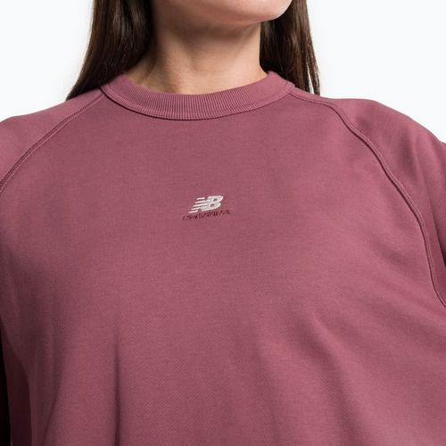 Women's training sweatshirt New Balance Athletics Remastered French Terry Crewneck red WT31500WAD