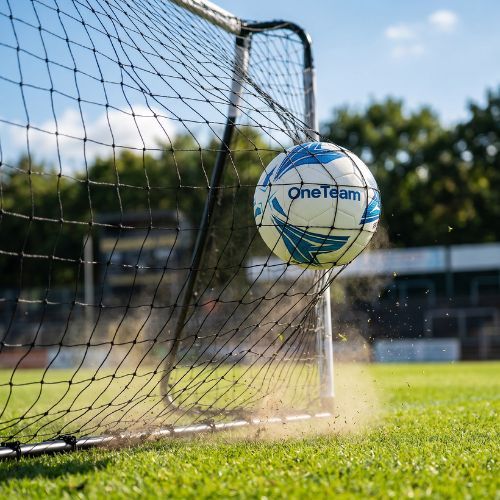 OneTeam One football goal 300 x 200 cm galvanized steel white/black