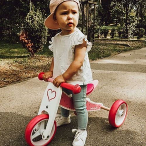 Milly Mally Jake cross-country bicycle pink and white 2595