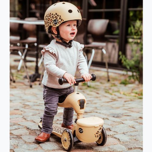 Scoot & Ride XXS-S leopard helmet