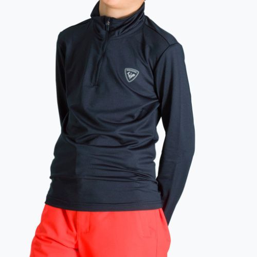 Rossignol Boy 1/2 Zip Warm Stretch children's ski sweatshirt black
