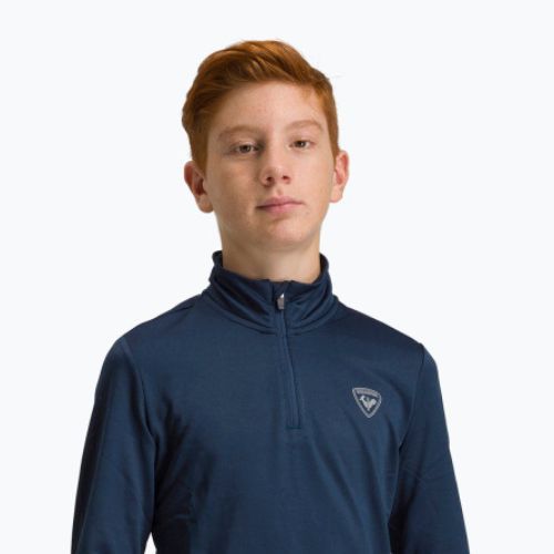 Rossignol Boy 1/2 Zip Warm Stretch children's ski sweatshirt dark navy