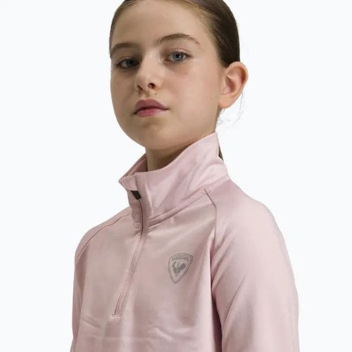 Rossignol Girl Warm Stretch powder pink children's ski sweatshirt