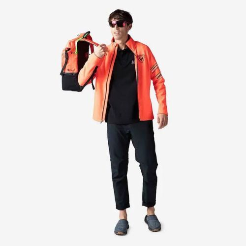 Men's Rossignol Classique Hero Clim ski sweatshirt neon red