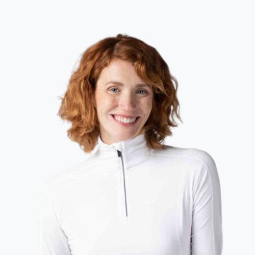 Women's thermal active sweatshirt Rossignol Classique 1/2 Zip white