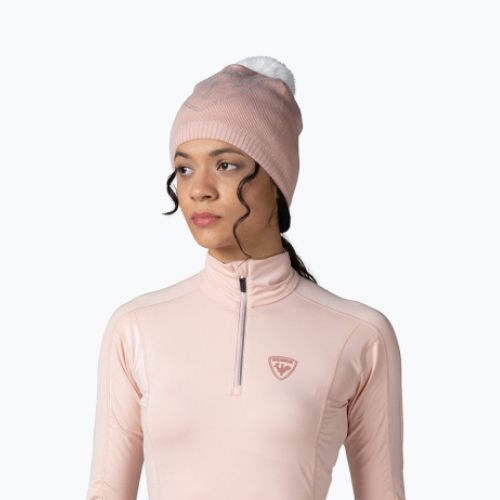 Women's Rossignol Classique 1/2 Zip powder pink thermal sweatshirt