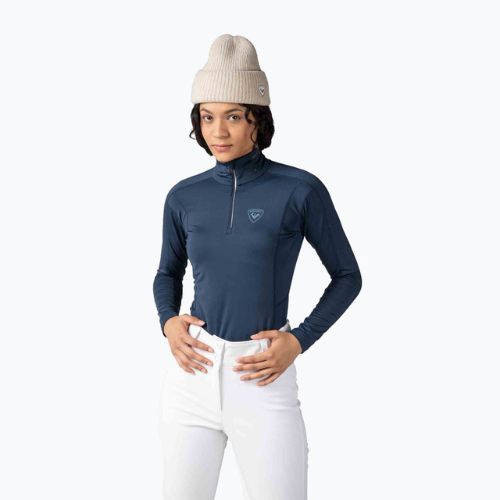 Women's thermal active sweatshirt Rossignol Classique 1/2 Zip dark navy