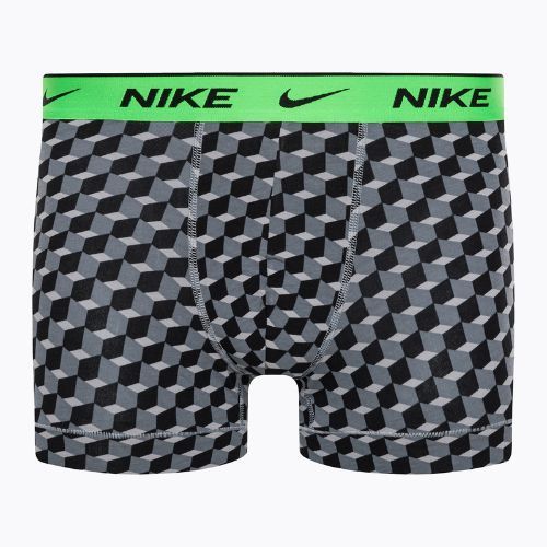 Men's boxer shorts Nike Everyday Cotton Stretch Trunk 3Pk BAU geo block print/cool grey/black
