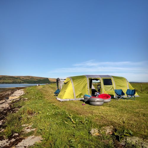 Vango Inflatable Donut Flocked Tourist Chair carmine red
