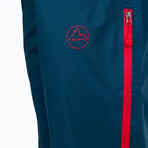 Women's La Sportiva Crizzle EVO Shell storm blue/cherry tomato hiking trousers with membrane