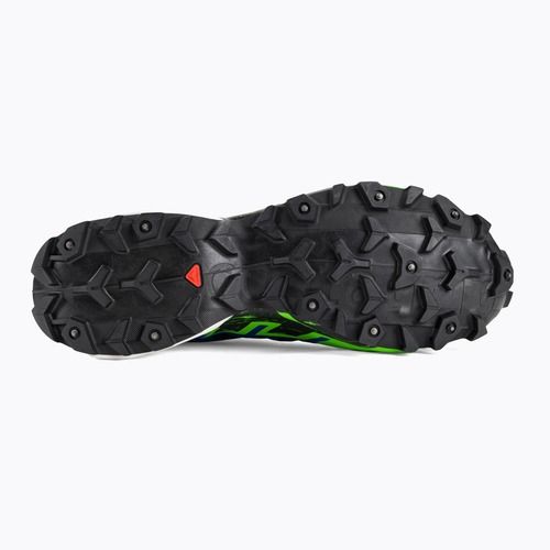 Men's running shoes Salomon Spikecross 6 GTX black/surf the web/green gecko