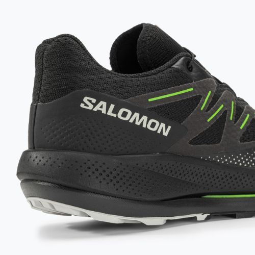 Men's Salomon Pulsar Trail running shoes black/black/green gecko