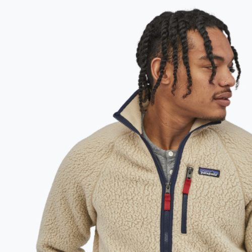 Men's Patagonia Retro Pile el cap khaki fleece sweatshirt