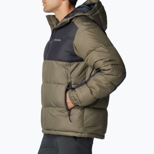 Men's Columbia Pike Lake II Hooded stone green/shark down jacket