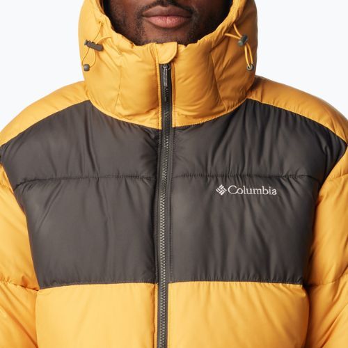 Men's Columbia Pike Lake II Hooded raw honey/shark down jacket