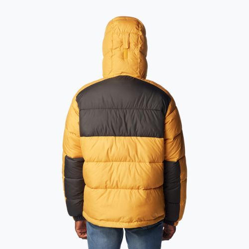 Men's Columbia Pike Lake II Hooded raw honey/shark down jacket