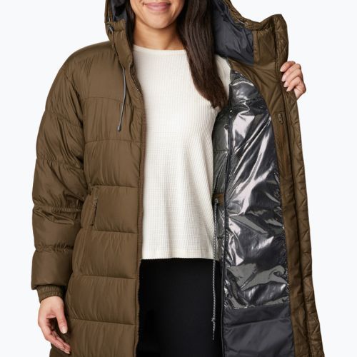 Columbia Pike Lake II Long women's down coat olive green