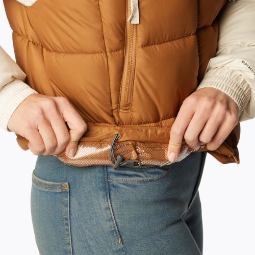 Columbia Pike Lake II Cropped camel brown/chalk women's down jacket