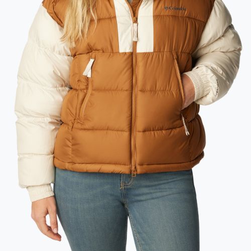 Columbia Pike Lake II Cropped camel brown/chalk women's down jacket