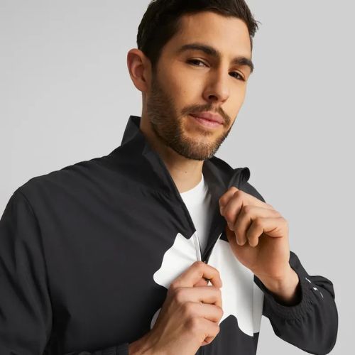 Men's training jacket PUMA Train Big Cat Lined Woven puma black