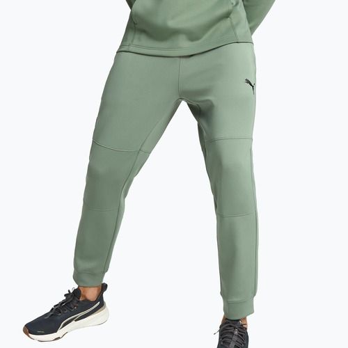 Men's PUMA Fit Double Knit Jogger training trousers eucalyptus