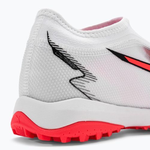 PUMA Ultra Match Ll TT + Mid Jr children's football boots puma white/puma black/fire orchid